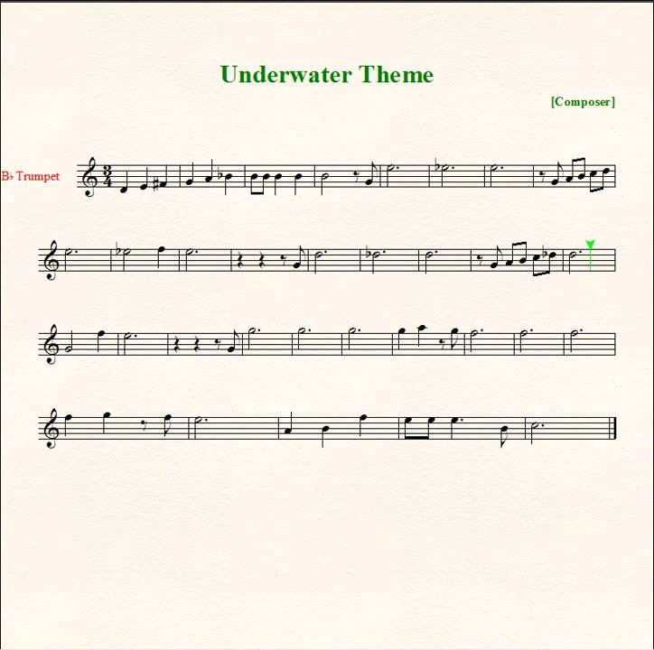 Super Mario Bros Theme Song Flute Notes