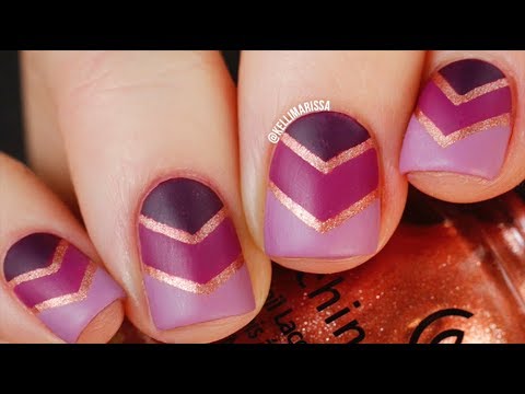Purple Ombre Striping Tape Nail Art Tutorial DIY || KELLI MARISSA - YouTube