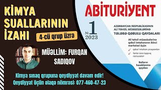 Abituriyent - 2023 Kimya Iv Qrup Üzrə Model Sualların Izahı