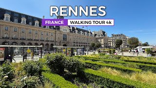 Rennes, France - The Historic And Dynamic City Walking Tour 4K 60 Fps