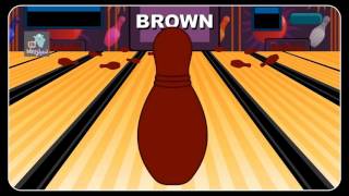 Learn Colors With Bowling Bowling Game For Kids Colors For Kids Children Toddlers