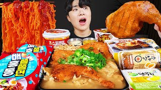 Текст) Asmr Mukbang Острый Рамэн И Хот-Доги С Сыром, Пицца И Ттеокбокки !! Корейский Магазин