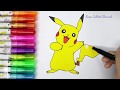 Hướng dẫn vẽ Pikachu đơn giản - How to draw pikachu - Pokemon