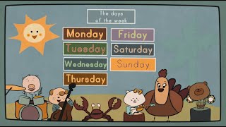 Days Of The Week Song With Animals Nursery Rhymes & Kids Songs Kids Cartoon