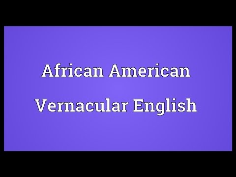 Header of African American Vernacular English