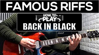 Famous Guitar Riffs: How To Play Back In Black (Acdc) Lesson + Tab