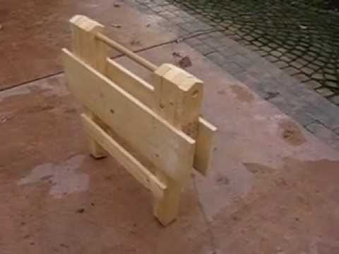 FOLDING WOODEN WORK TABLE PART 1 OF 9 - YouTube