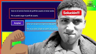 ERROR en el SERVICIO de PERFIL de USUARIO al INICIAR SESION WINDOWS 7 / 8 / 10 / Vista. ✅
