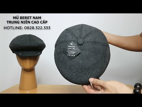 Mũ Beret Nam Trung Niên Cao Cấp | Quà Tặng Cha, Ông Thu Đông | CHUNGFUKI