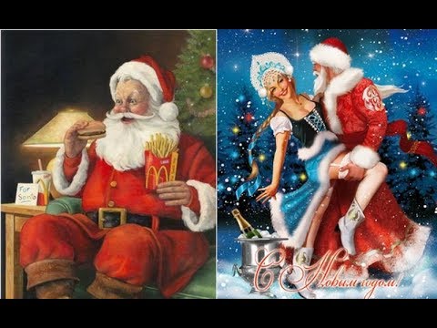 Santa claus woman likes huge