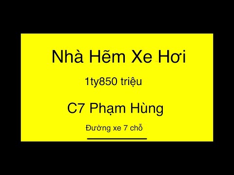 Nhà Hẽm Xe Hơi 7 chỗ vào , Giá 1ty850tr , Phạm Hùng C7 thông ra P4 Q8 Cao Lỗ.