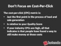 PPC Marketing Tip: Don't Get Stuck on High CPC