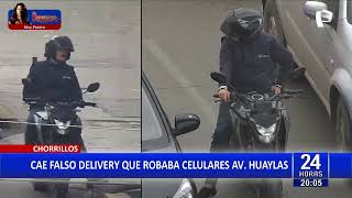 Chorrillos Cae Falso Repartidor De Delivery Que Robaba Celulares En La Avenida Huaylas