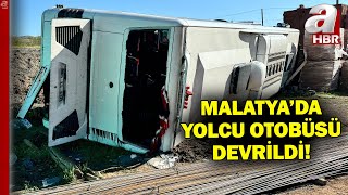 Malatya'da Feci Kaza! Yolcu Otobüsü Devrildi | A Haber