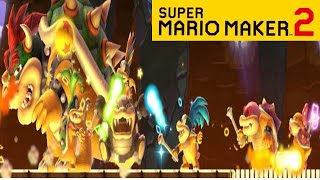 Super Mario Maker 2 - All Koopalings Boss Rush, Boss Fight & Battle Stages Nintendo Switch