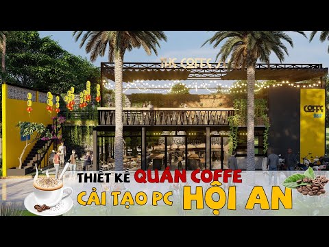 THIẾT KẾ QUÁN COFFE KHUNG THÉP HIỆN ĐẠI - Nhà SAH