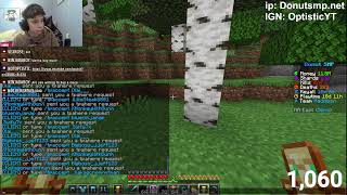 Donut Smp Live 500K Per Base Giving Away Millions 1V1Ing Viewers Rating Bases