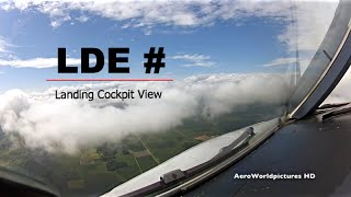 Landing at Tarbes–Lourdes–Pyrénées Airport (LDE/LFBT) France - Cockpit View