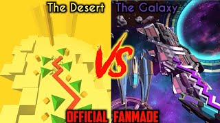 Dancing Line Official Vs Fanmade - The Desert Vs The Galaxy By Sunny Wind
