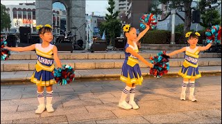 横　ちびっこ) チアダンスRainbow鳥取 ② 230729 青い鳥コンサート/鳥取駅前風紋広場