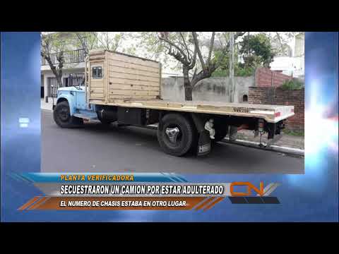 Un camión fue secuestrado por adulteración en su identificación de serie de chasis
