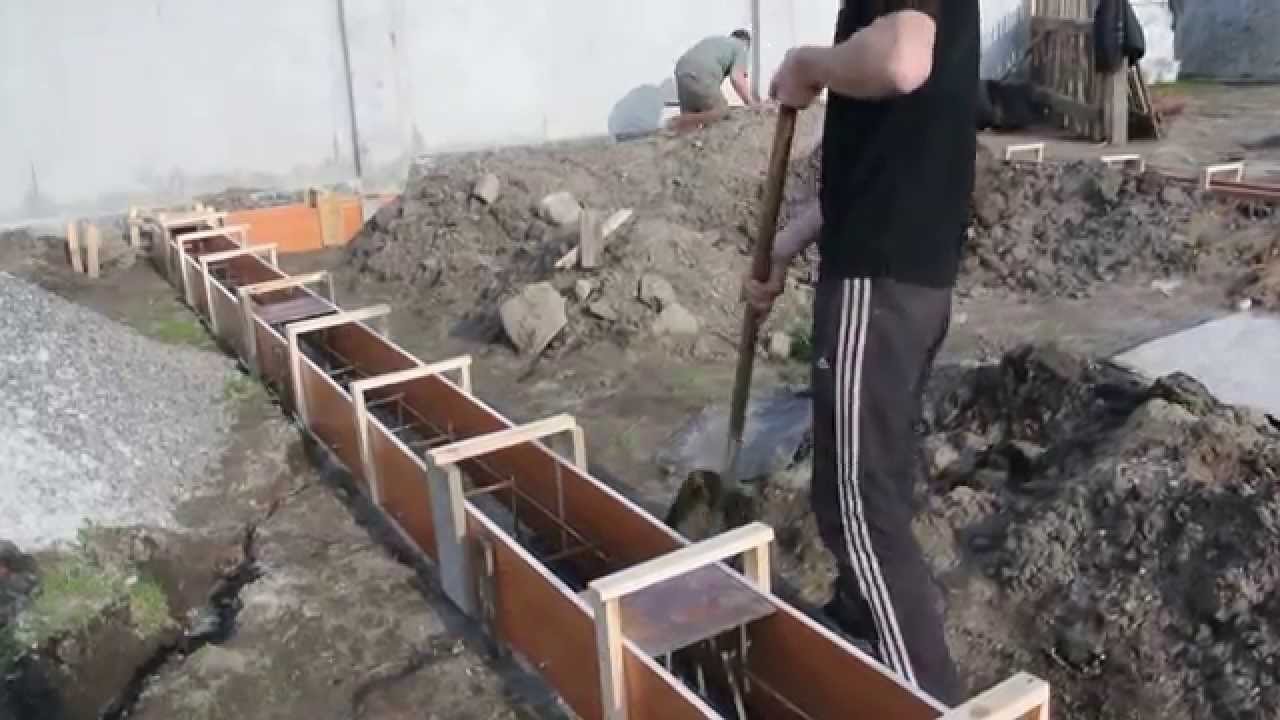 Опалубка для фундамента гаража Опалубка для фундамента гаража
