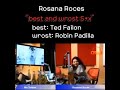 ROSANA ROCES - BEST and WORST SEX EXPERIENCES #robinpadilla #tedfailon