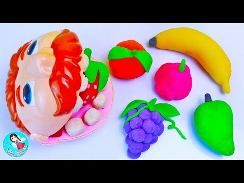 ปั้นแป้งโดว์ ผัก ผลไม้ เรียนรู้ชื่อผักผลไม้ สอนปั้นดินน้ำมัน Play Doh