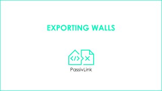 1 Revit to PHPP PassivLink: Wall export