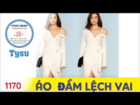 Hướng dẫn cắt may TysuShop số 1170: Áo Đầm Lệch Vai