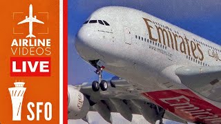 LIVE Plane Spotting at San Francisco International Airport (SFO)