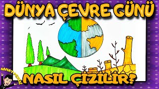 Dünya Çevre Günü Resmi Nasıl Çizilir? - Dünya Çevre Haftası Resmi Çizimi