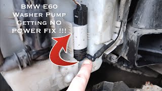BMW E60 E61 E63 Windscreen Washer Pump Getting No Power FIX !!!