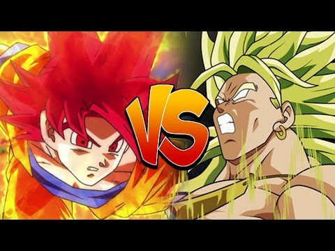SSJ God Goku Vs Legendary Super Saiyan Broly - Dragon Ball Z...
