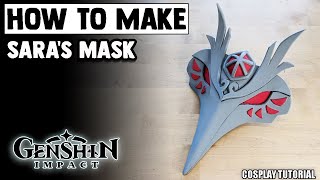 How To Make Kujou Saras Mask Out Of Eva Foam From Genshin Impact- Diy Cosplay Tutorial