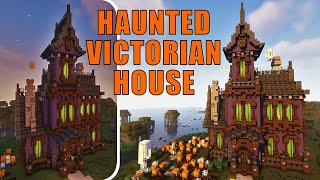 Minecraft Halloween House Victorian Haunted Mansion Build Tutorial