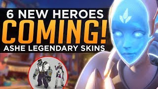 Overwatch: 6 NEW Heroes Coming! - Ashe Legendary Skins!