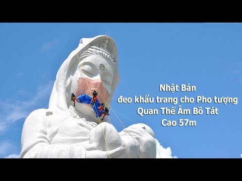 Nhật Bản đeo khẩu trang cho tượng Phật khổng lồ
