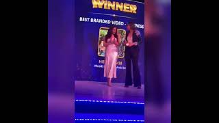 .Awasthi Looked Extremely Hot At The Awards Event In A Well Styled Black Gown