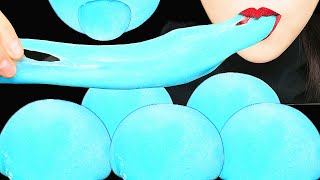 ASMR BLUE DESSERT *EXTREMELY STRETCHY HOMEMADE MOCHI, MOST SATISFYING EATING SOU