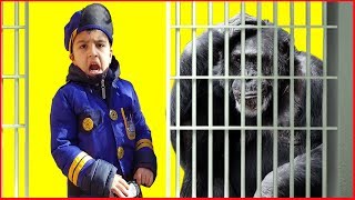 COPS VS GORILLA escaped || pretend play funny videos for kids || mcdonalds jai bista show