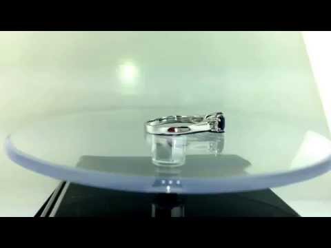 Platinum Blue Sapphire & Diamond Three Stone Engagement Ring 1.22 Carat Birthstone Handmade Platinum Blue Sapphire & Diamond Three Stone Engagement Ring 1.22 Carat Birthstone Handmade