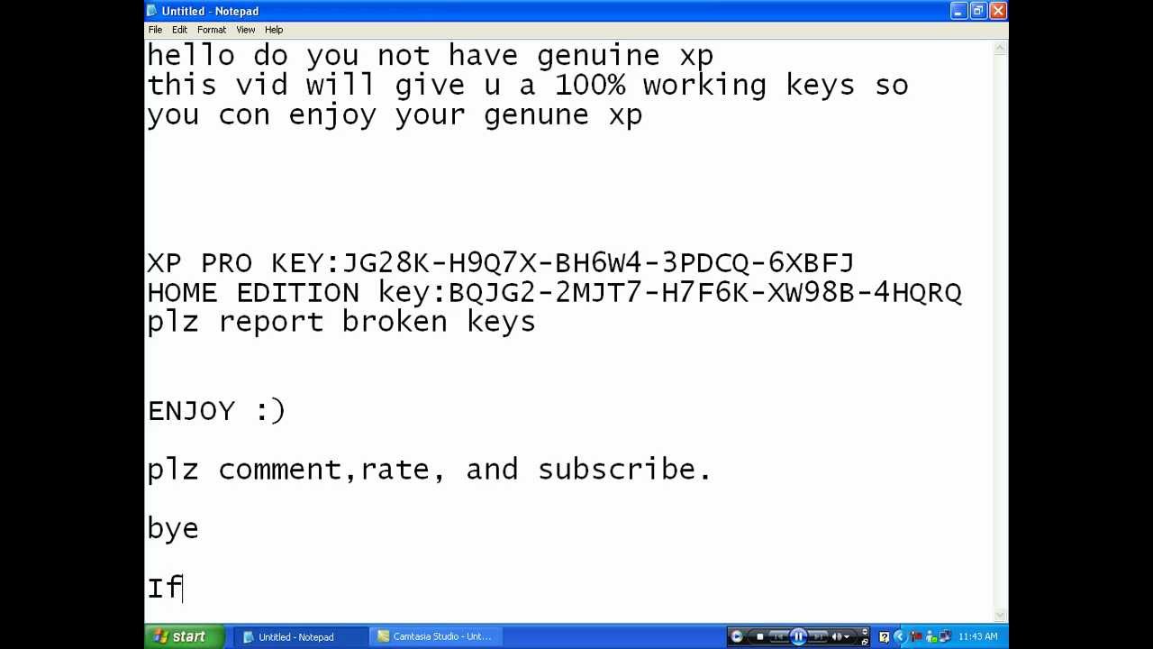Windows xp pro sp2 serial keys