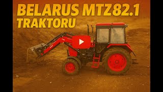 Belarus Mtz82.1 Önyükləyici Turs Ilə Güc Testi