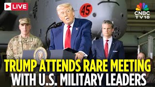 Live President Trump Attends Rare Meeting With U.s. Military Leaders In Quantico Hegseth N18G