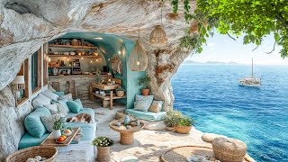 4K Coastal Cabin Morning Ambience Peaceful Beach View With Birdsongs & Gentle Leaves