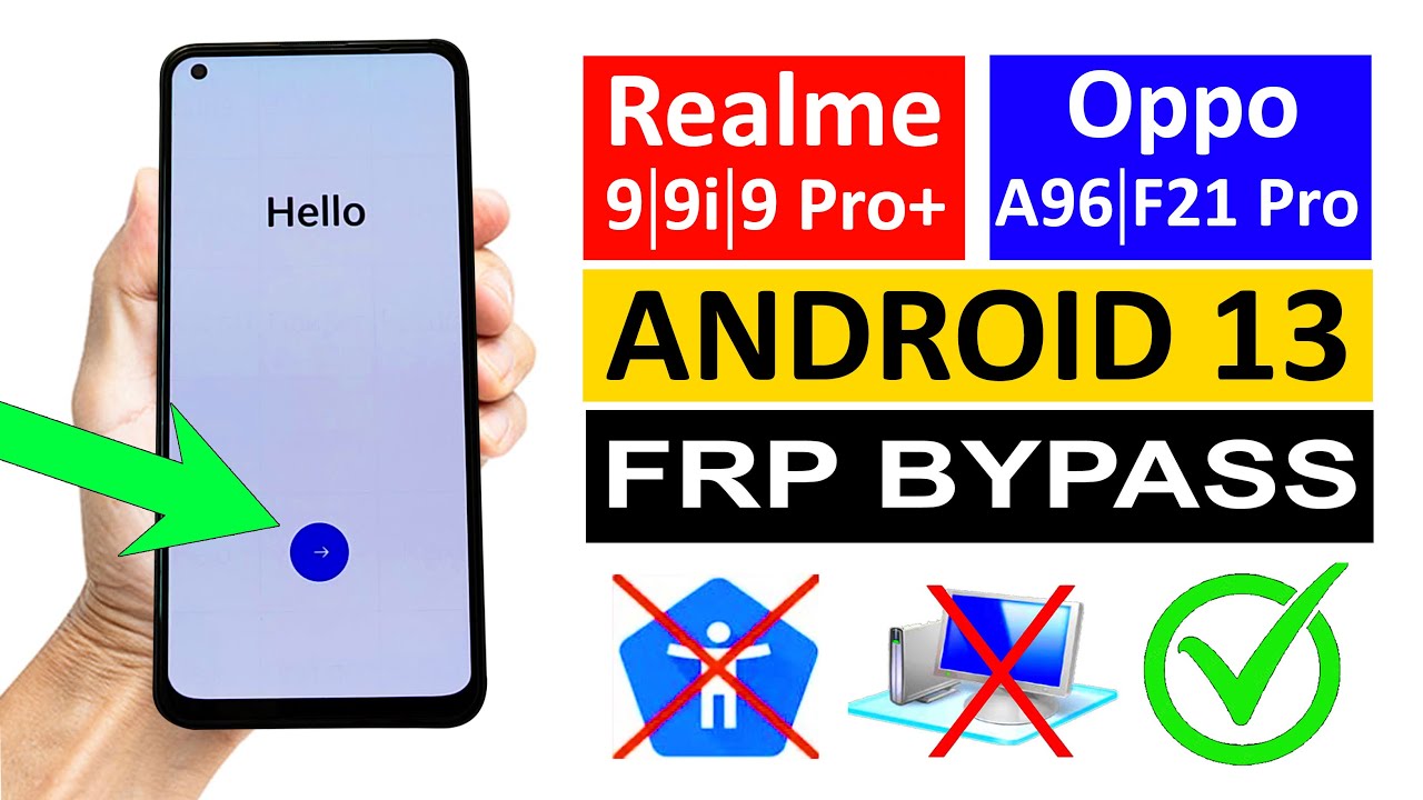 Realme 9/9i/9 Pro+ & OPPO A96/F21 Pro FRP Bypass Realme 9/9i/9 Pro+ & OPPO A96/F21 Pro FRP Bypass