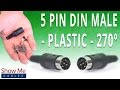 How To Install The 5 Pin DIN Male Solder Connector (270° Style) - Plastic
