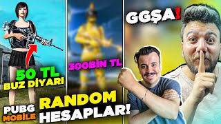 50 TL 'YE BUZ DİYARLI HESAP! RANDOM İZLEYİCİ HESAPLARI! PUBG Mobile GGŞA