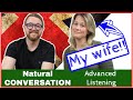 Natural CONVERSATION in ENGLISH!! ADVANCED listening Comprehension!! - ONLY ENGL